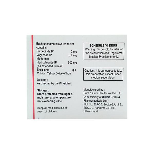 Laformin GV 2/500/0.2mg Tablet 10'S