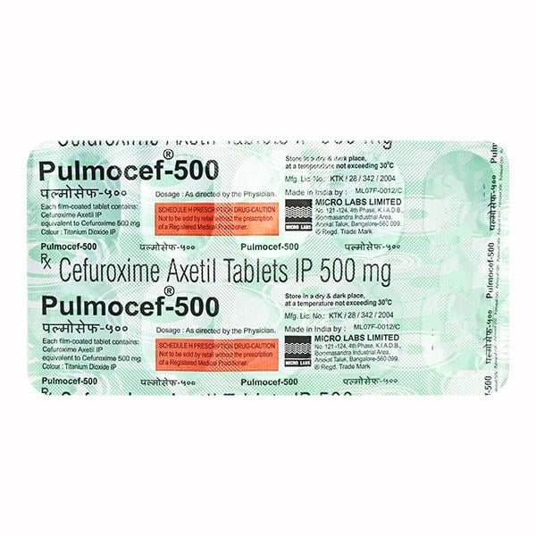 Pulmocef 500mg Tablet 10'S