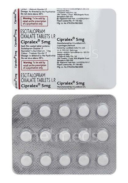 Cipralex 5mg Tablet 15'S