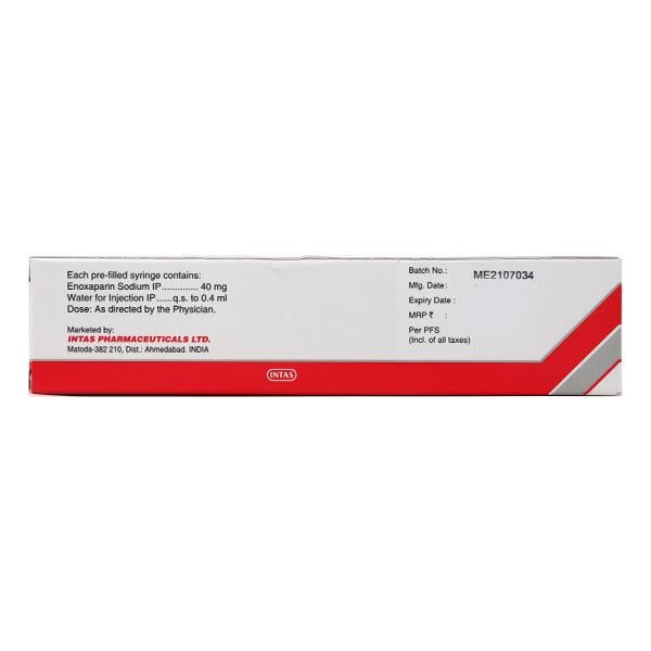 Evaparin 40mg Prefilled Syringe 0.4ml