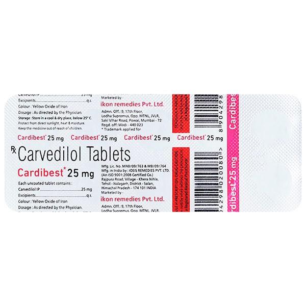 CARDIBEST 25 Tablet 10's