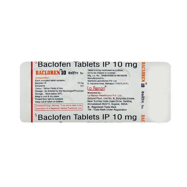 Bacloren 10mg Tablet 10'S