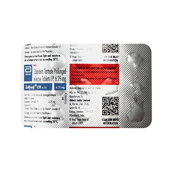 ZOLFRESH ER 6.25 Tablet 15's