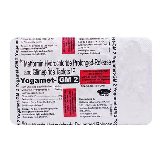 YOGAMET GM 2mg Tablet 10's
