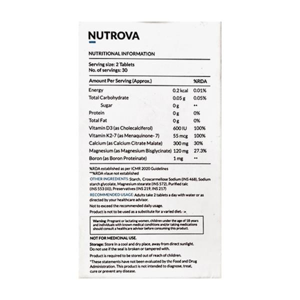 NUTROVA CALCIUM + MAGNESIUM VEG Tablet 60's