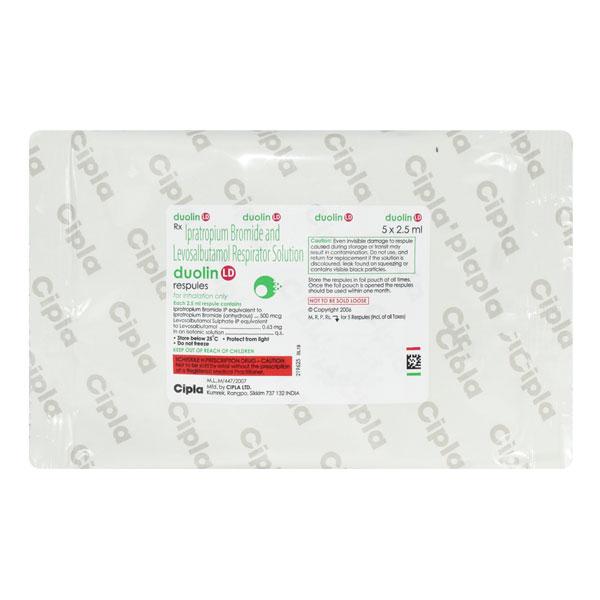 Duolin LD 500mcg/0.63mg Respule 5X2.5ml