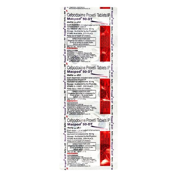 Macpod DT 50mg Tablet 10'S