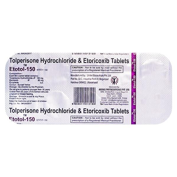 ETOTOL 150mg Tablet 10's