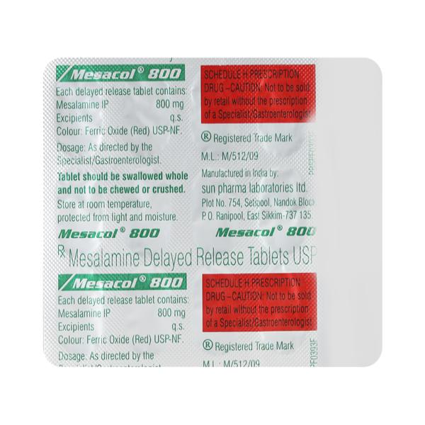 Mesacol 800Mg Tablet 15's