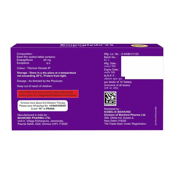EMPAGLYDE 25 Tablet 10's
