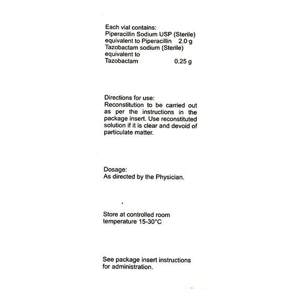 Tazomac 2.25gm Injection 1's