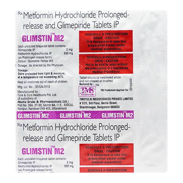 GLIMSTIN M 2mg Tablet 15's