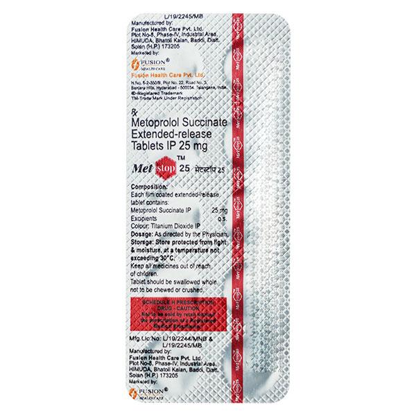 METSTOP 25 Tablet 10's