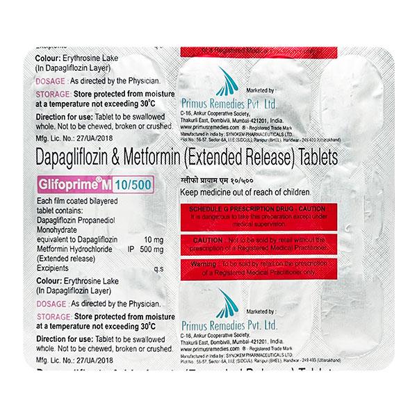 GLIFOPRIME M 10/500 Tablet 15's