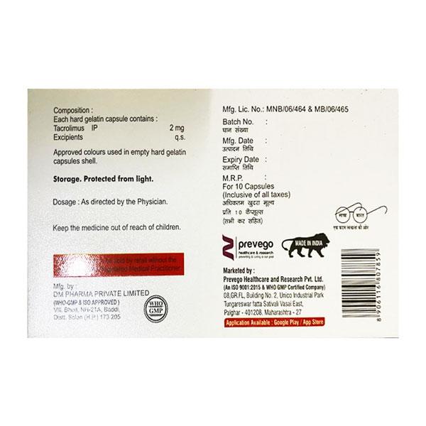 TACROLIUS 2 Capsule 10's