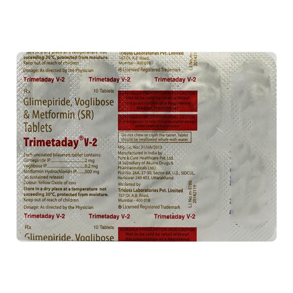 Trimetaday V 2mg Tablet 10'S
