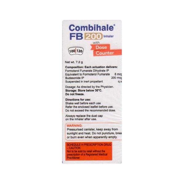 COMBIHALE FB CFC FREE 200 WITH DOSE COUNTER 120md Inhaler 1's