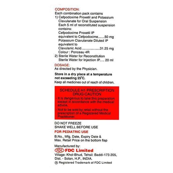 Zipod CV 50mg Oral Suspension 30ml