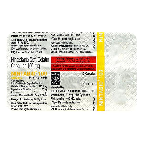 NINTABID 100mg Soft Gelatin Capsule 10's