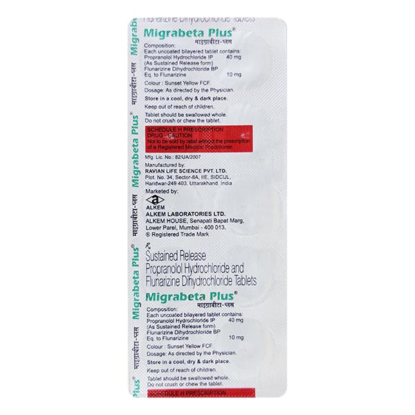 Migrabeta Plus Tablet 10'S