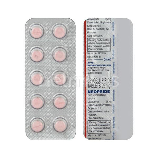 Neopride 25mg Tablet 10'S