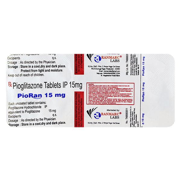 PIORAN 15mg Tablet 10's