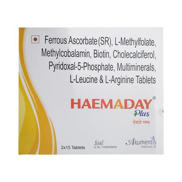 HAEMADAY PLUS Tablet 15's - Global Surgicals