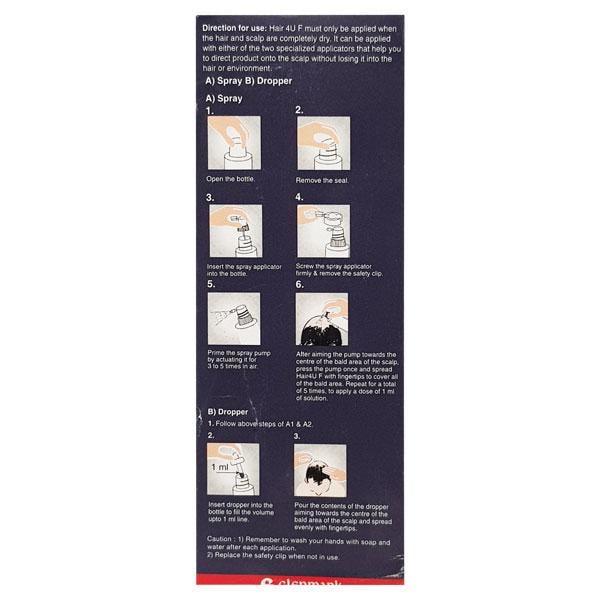 HAIR 4U F 5% SPRAY/Solution 60ml - Global Surgicals