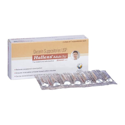 HALLENS ADULT (3G) Suppositories 2X7's - Global Surgicals
