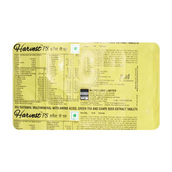 Harvest PS Tablet 10'S - Global Surgicals