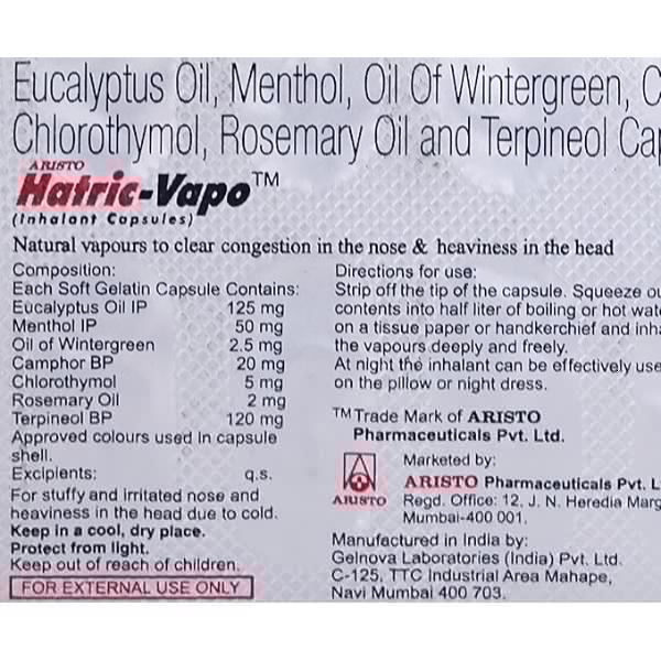 Hatric Vapo Capsule 10'S - Global Surgicals
