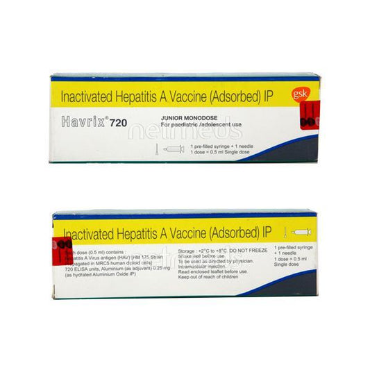 Havrix 720 Paediatric Injection 0.5ml - Global Surgicals