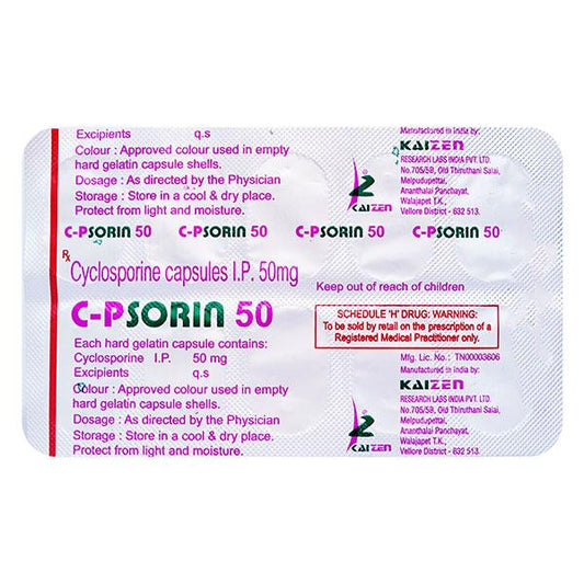 C PSORIN 50 Capsule 10's