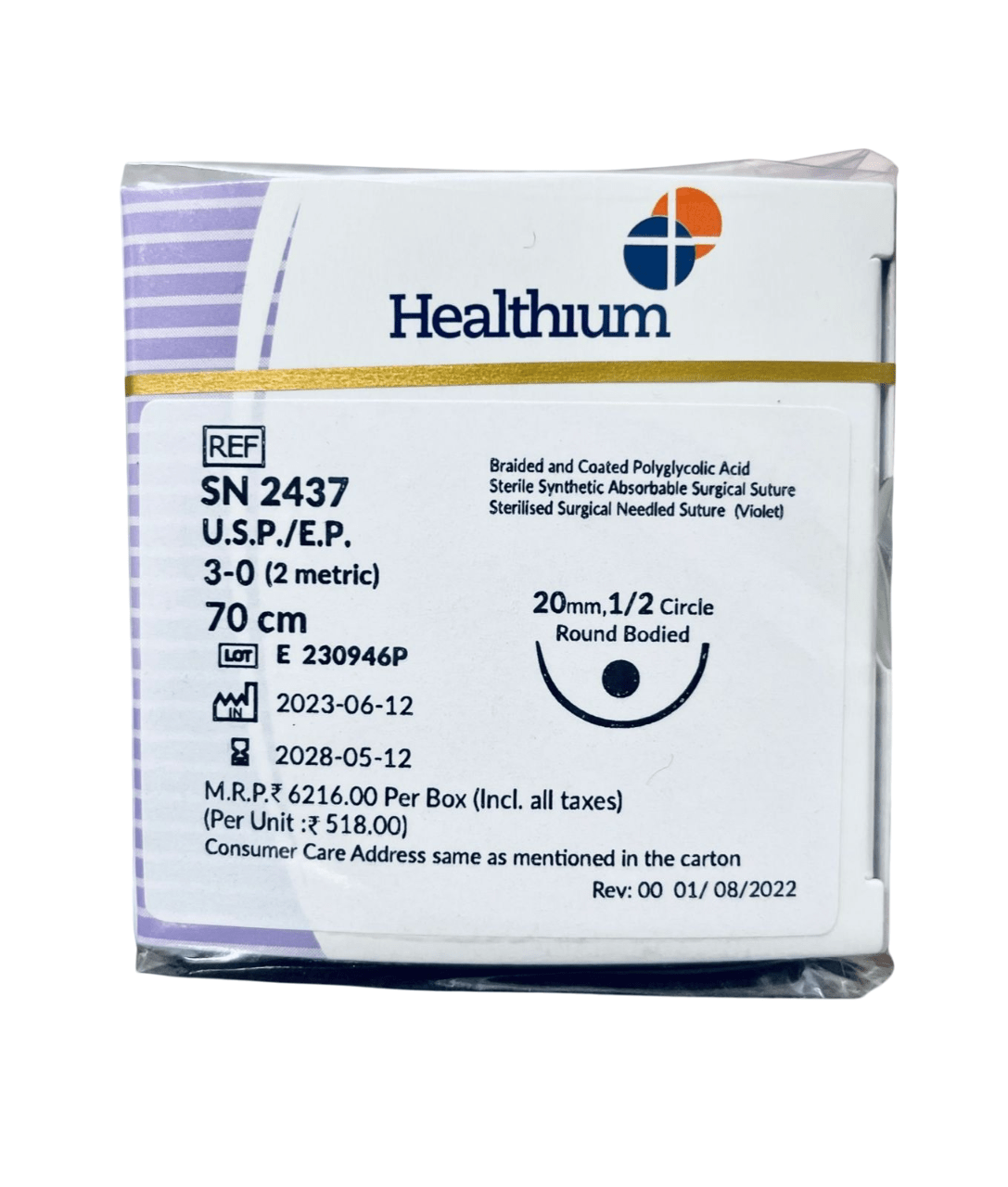 Healthium Truglyde Suture 3 - 0 - Global Surgicals