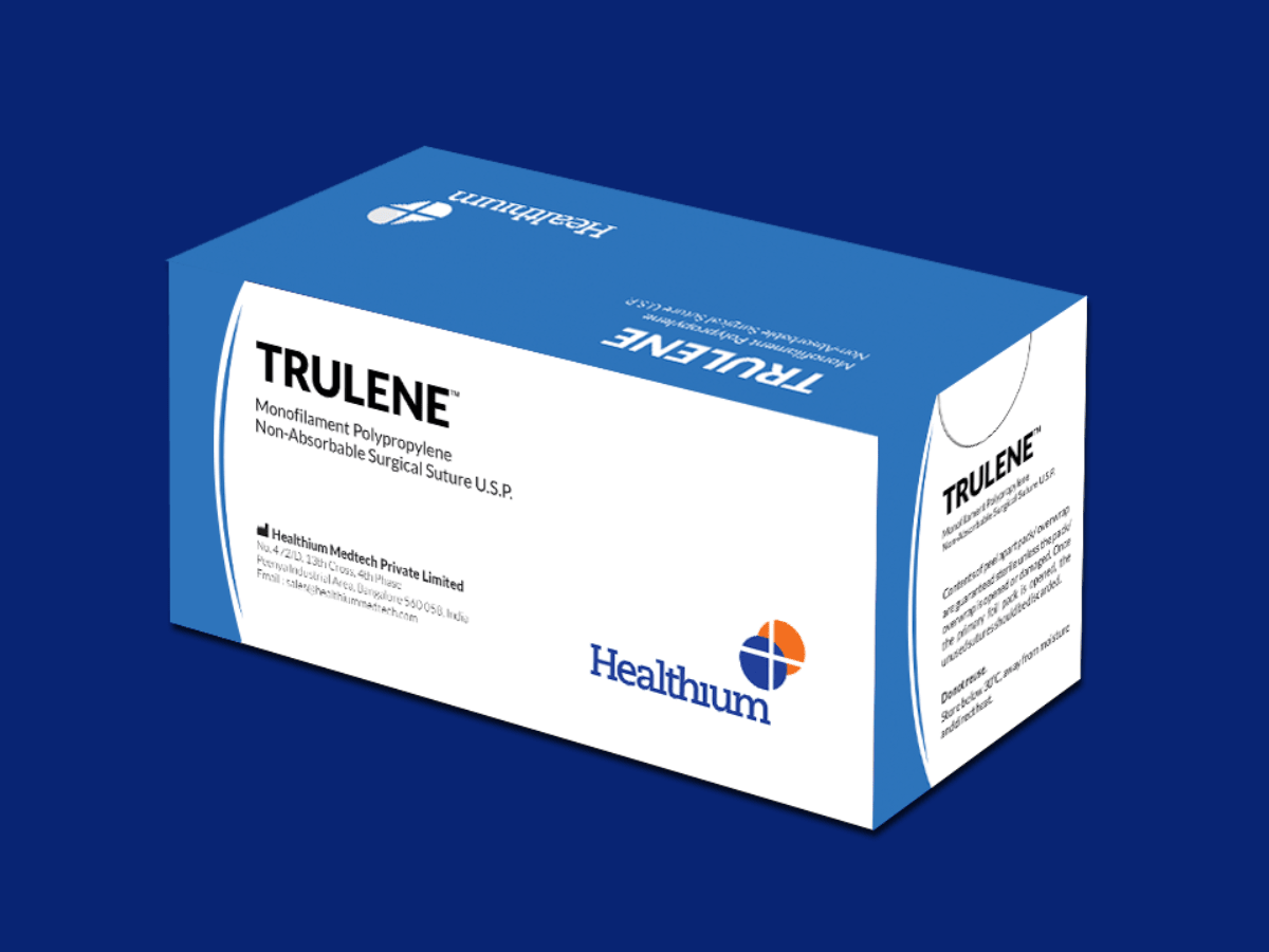 Healthium Trulene Suture 3 - 0 - Global Surgicals