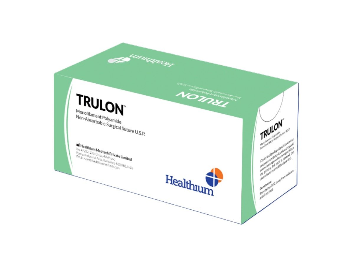 Healthium Trulon Suture 5 - 0 - Global Surgicals
