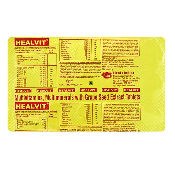 HEALVIT Tablet 15's - Global Surgicals