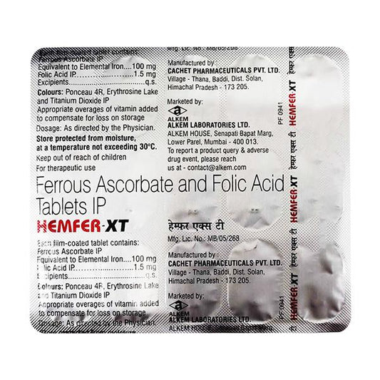 HEMFER XT Tablet 15's - Global Surgicals