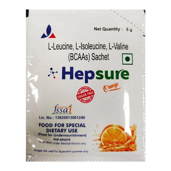 HEPSURE ORANGE FLAVOUR SUGAR FREE Sachet 8gm - Global Surgicals