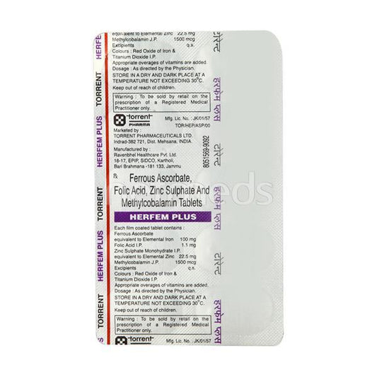 Herfem Plus Tablet 10'S - Global Surgicals