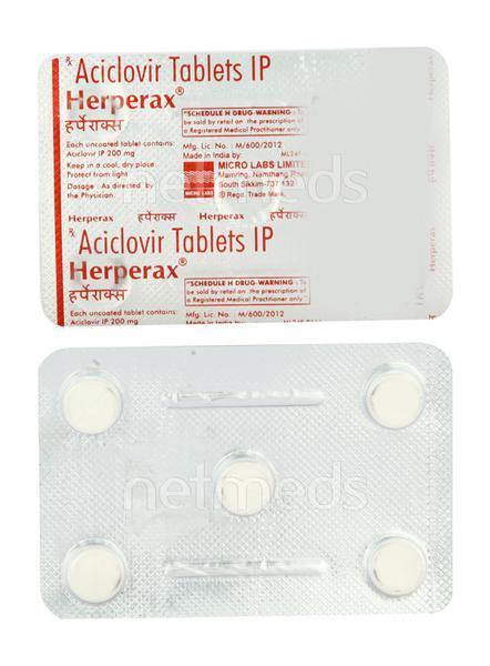 Herperax 200mg Tablet 5'S - Global Surgicals
