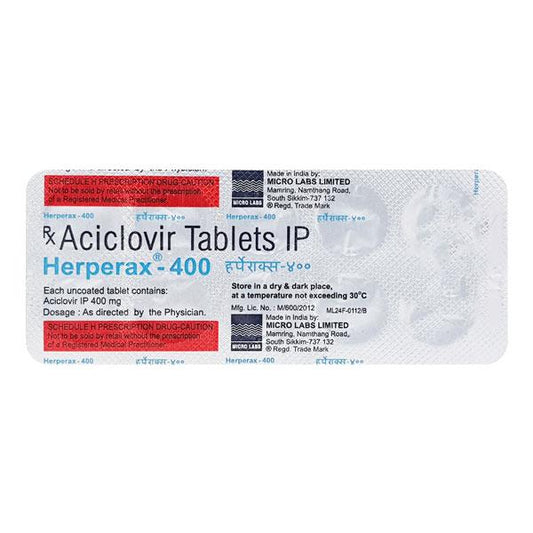 Herperax 400mg Tablet 10'S - Global Surgicals