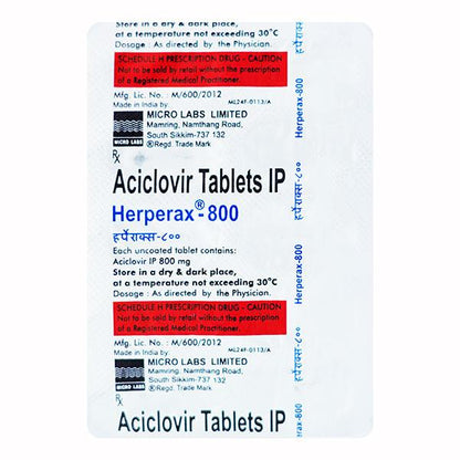 Herperax 800mg Tablet 10'S - Global Surgicals