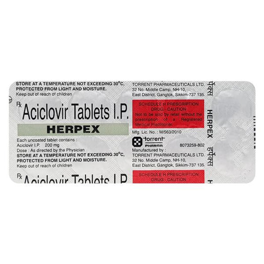 Herpex 200mg Tablet 10'S - Global Surgicals