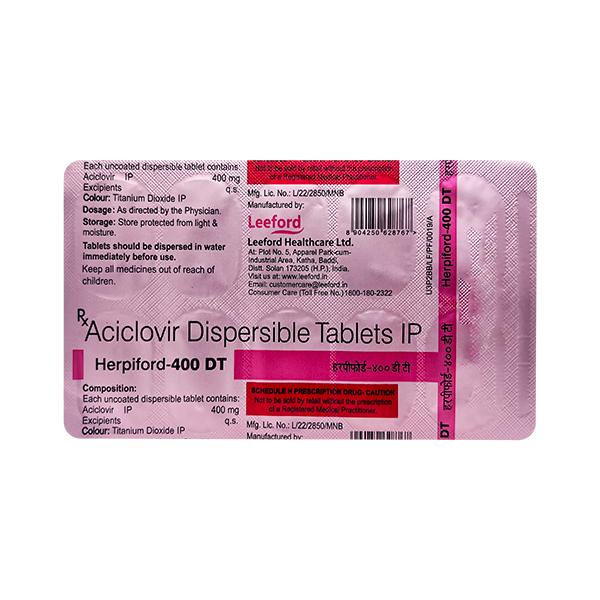HERPIFORD 400 DT Tablet 10's - Global Surgicals