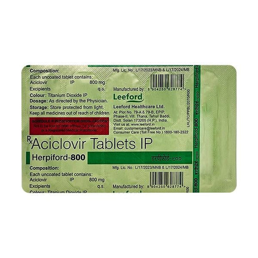 HERPIFORD 800 Tablet 10's - Global Surgicals