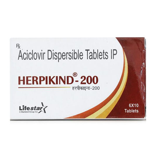 Herpikind 200mg Tablet 10'S - Global Surgicals