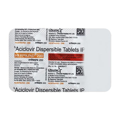 Herpikind 200mg Tablet 10'S - Global Surgicals