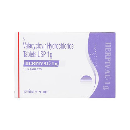 Herpival 1000mg Tablet 3'S - Global Surgicals