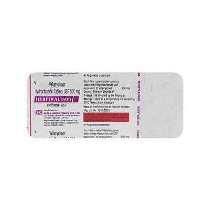 Herpival 500mg Tablet 3'S - Global Surgicals